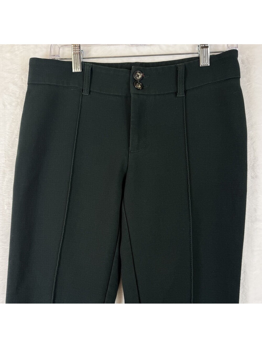 Anthropologie Pants Women 4 Cartonnier Green Seamed Mid Rise